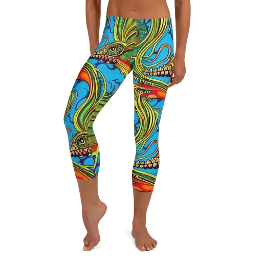 Psychedelic, Ettore Tito on a Capri Leggings