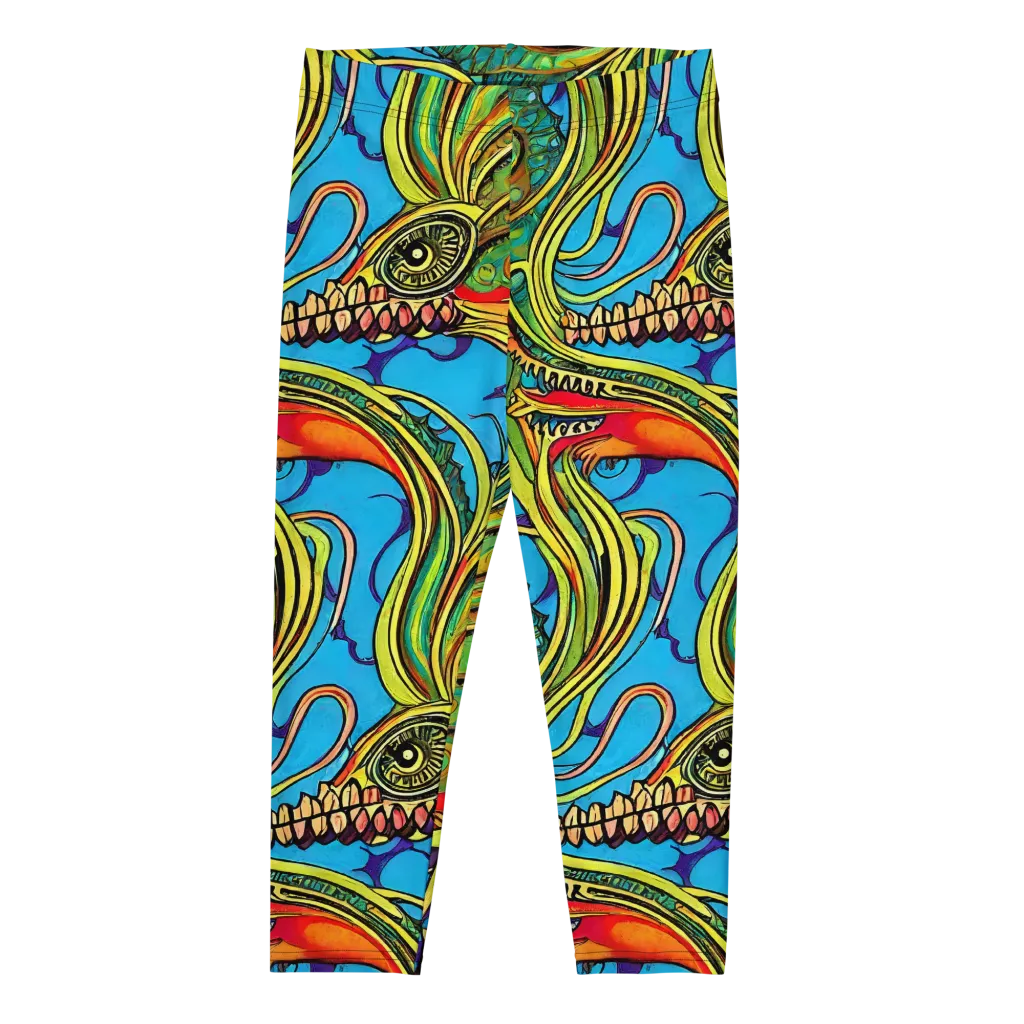 Psychedelic, Ettore Tito on Capri Leggings — Front