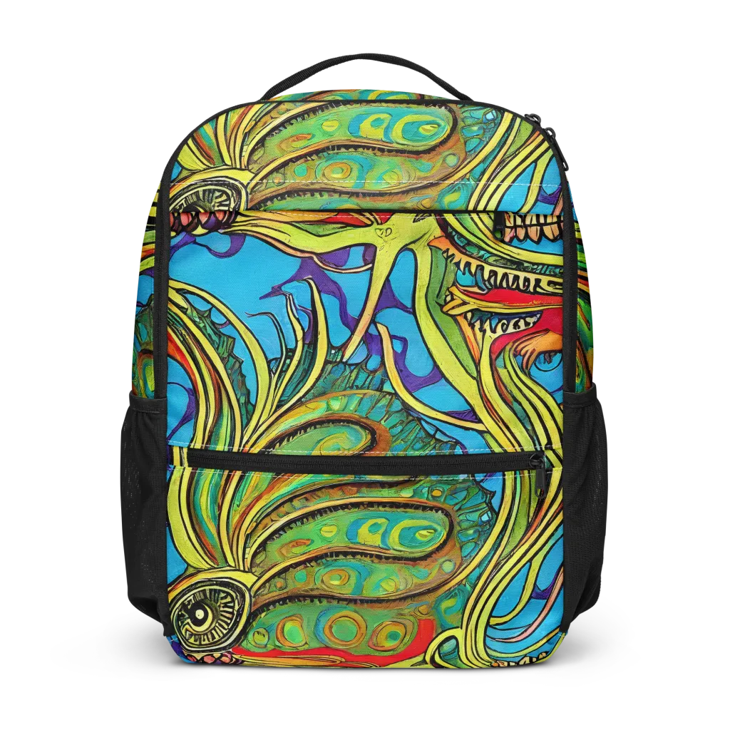 Psychedelic, Ettore Tito on Utility Backpack — Front