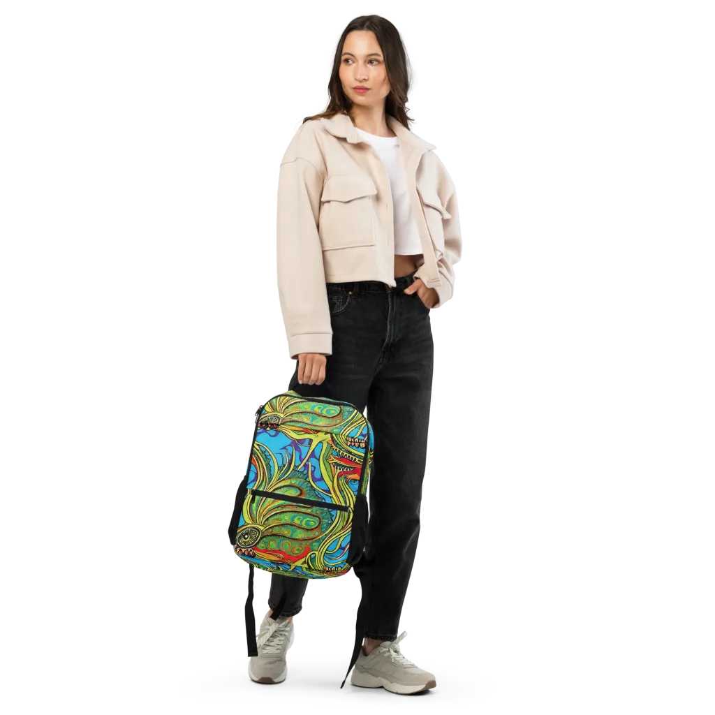Psychedelic, Ettore Tito on Utility Backpack — Front