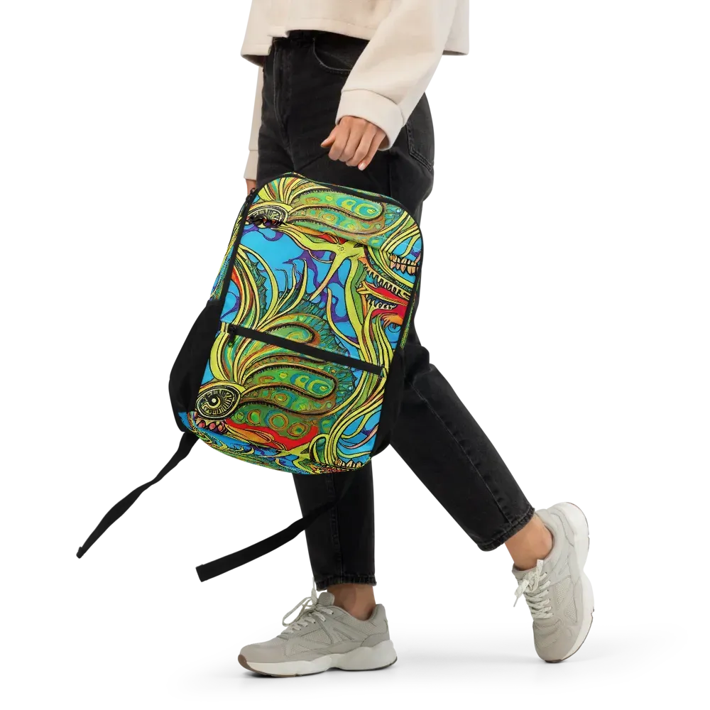 Psychedelic, Ettore Tito on Utility Backpack — Front