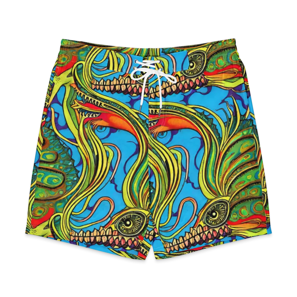 Psychedelic, Ettore Tito on Men's Board Shorts — Front