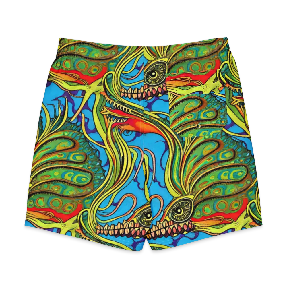 Psychedelic, Ettore Tito on Men's Board Shorts — Back