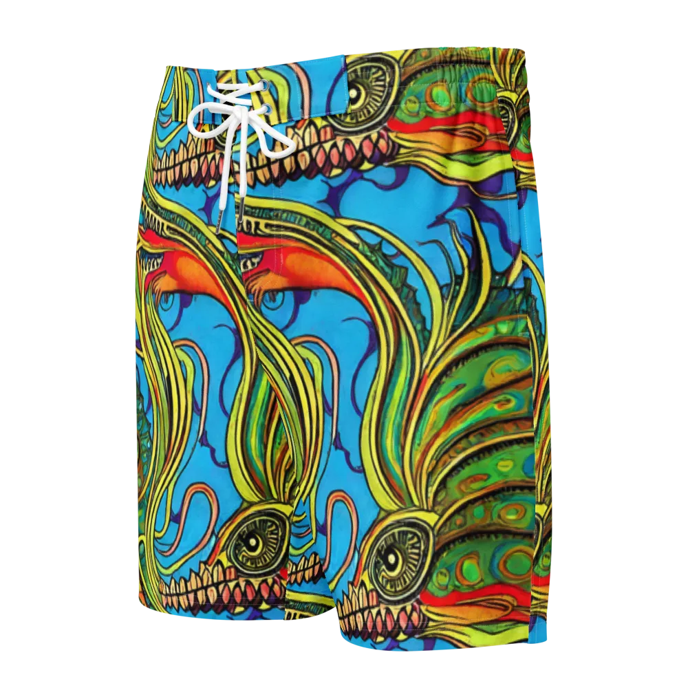 Psychedelic, Ettore Tito on Men's Board Shorts — Front