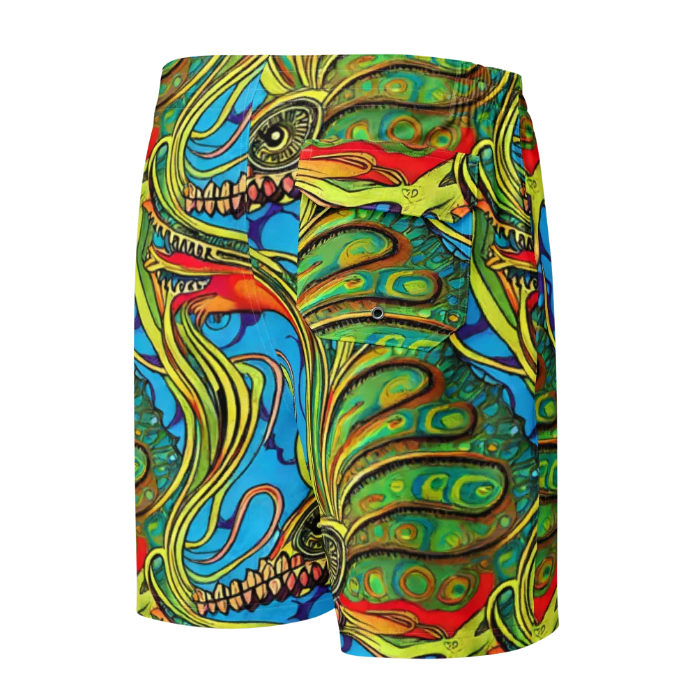Psychedelic, Ettore Tito on Men's Board Shorts — Back