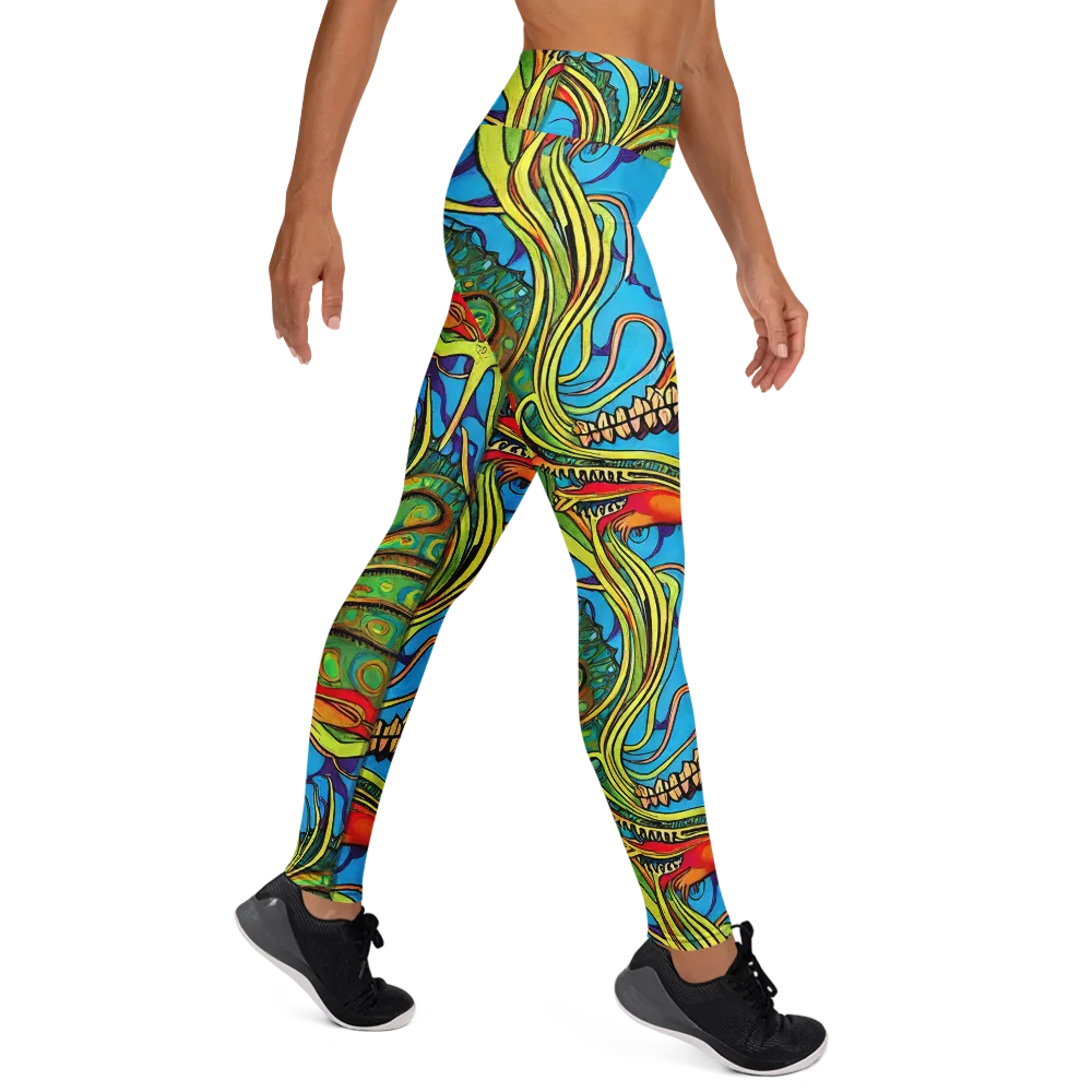 Psychedelic, Ettore Tito on Yoga Leggings — Right