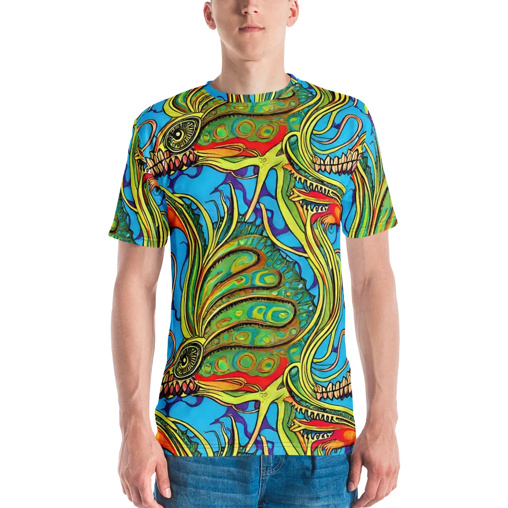 Psychedelic, Ettore Tito on Men's Crew Neck T-Shirt — Front