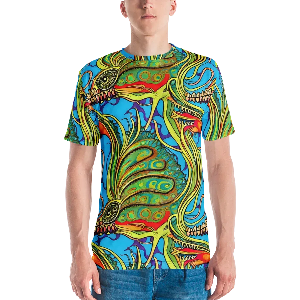 Psychedelic, Ettore Tito on Men's Crew Neck T-Shirt — Front