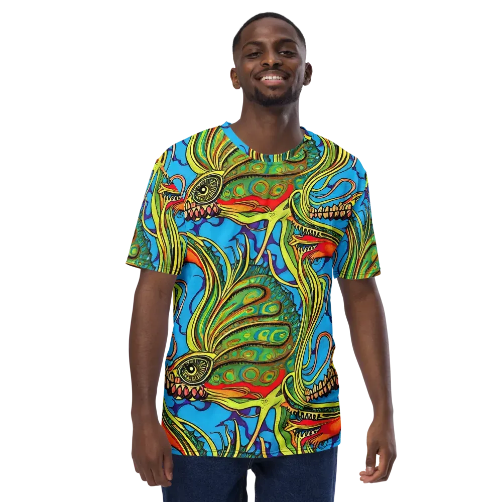 Psychedelic, Ettore Tito on Men's Crew Neck T-Shirt — Front