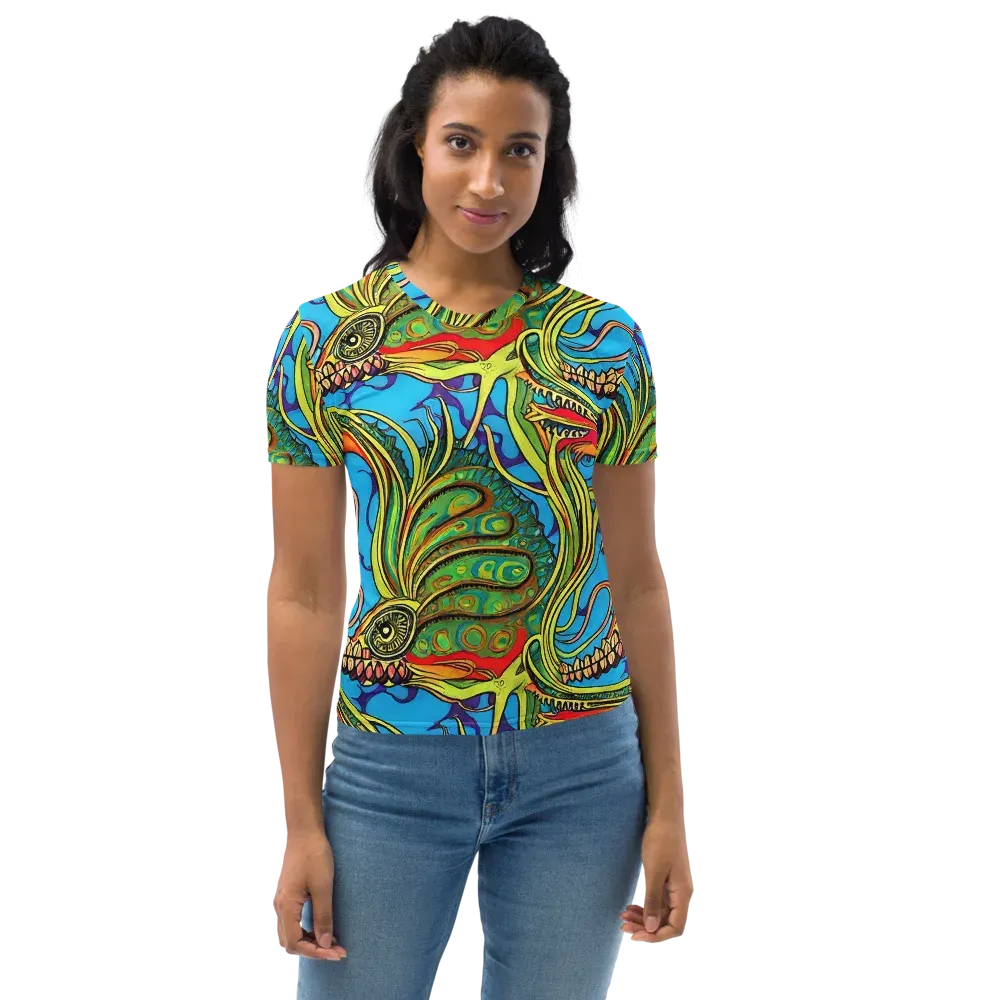 Psychedelic, Ettore Tito on Women's Crew Neck T-Shirt — Front