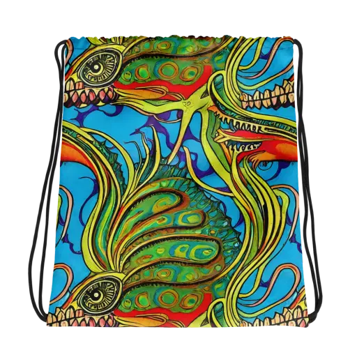 Psychedelic, Ettore Tito on a Drawstring Bag