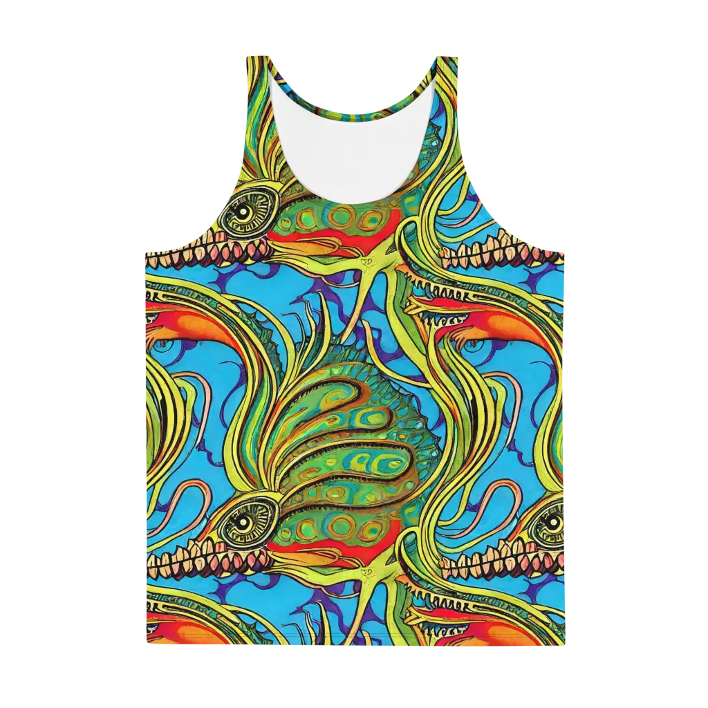 Psychedelic, Ettore Tito on Men's Tank Top — Front