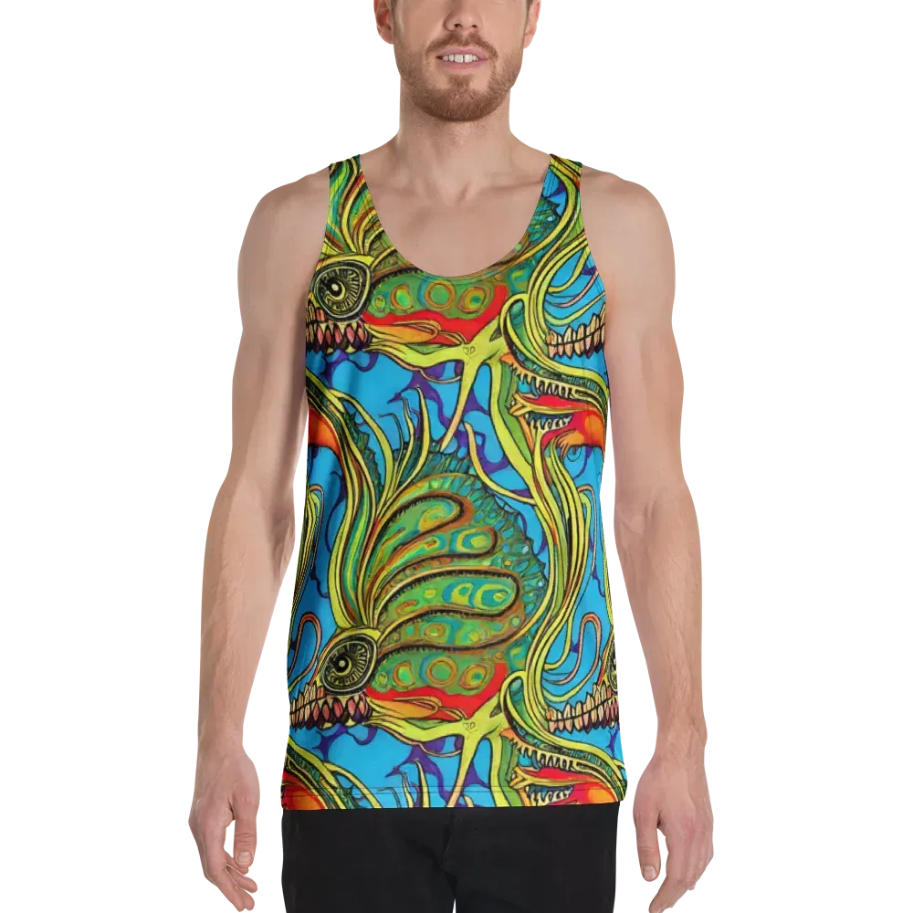 Psychedelic, Ettore Tito on Men's Tank Top — Front