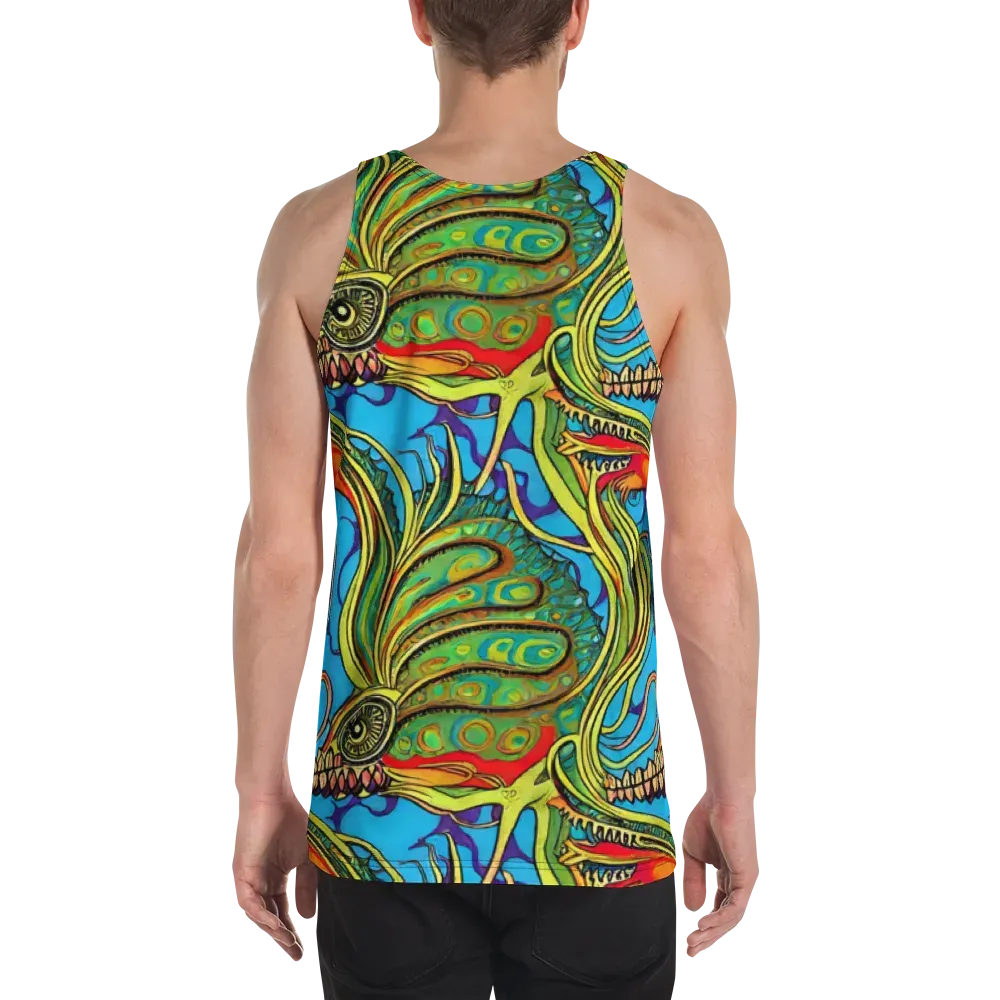 Psychedelic, Ettore Tito on Men's Tank Top — Back