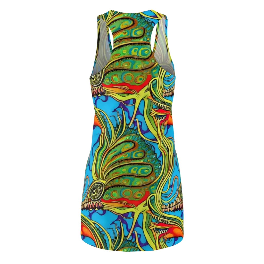 Psychedelic, Ettore Tito on Racerback Dress — Back