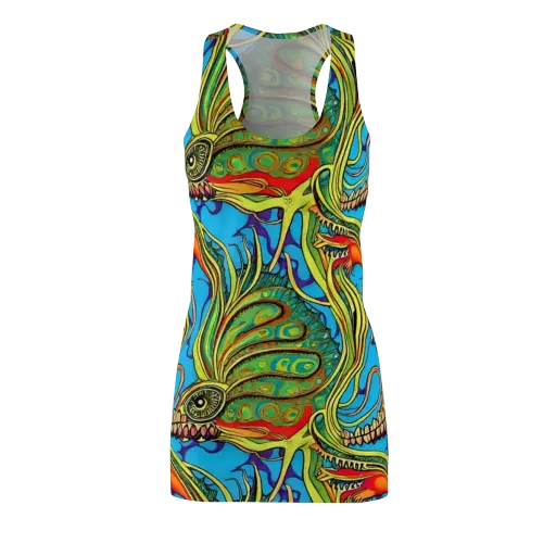 Psychedelic, Ettore Tito on a Racerback Dress