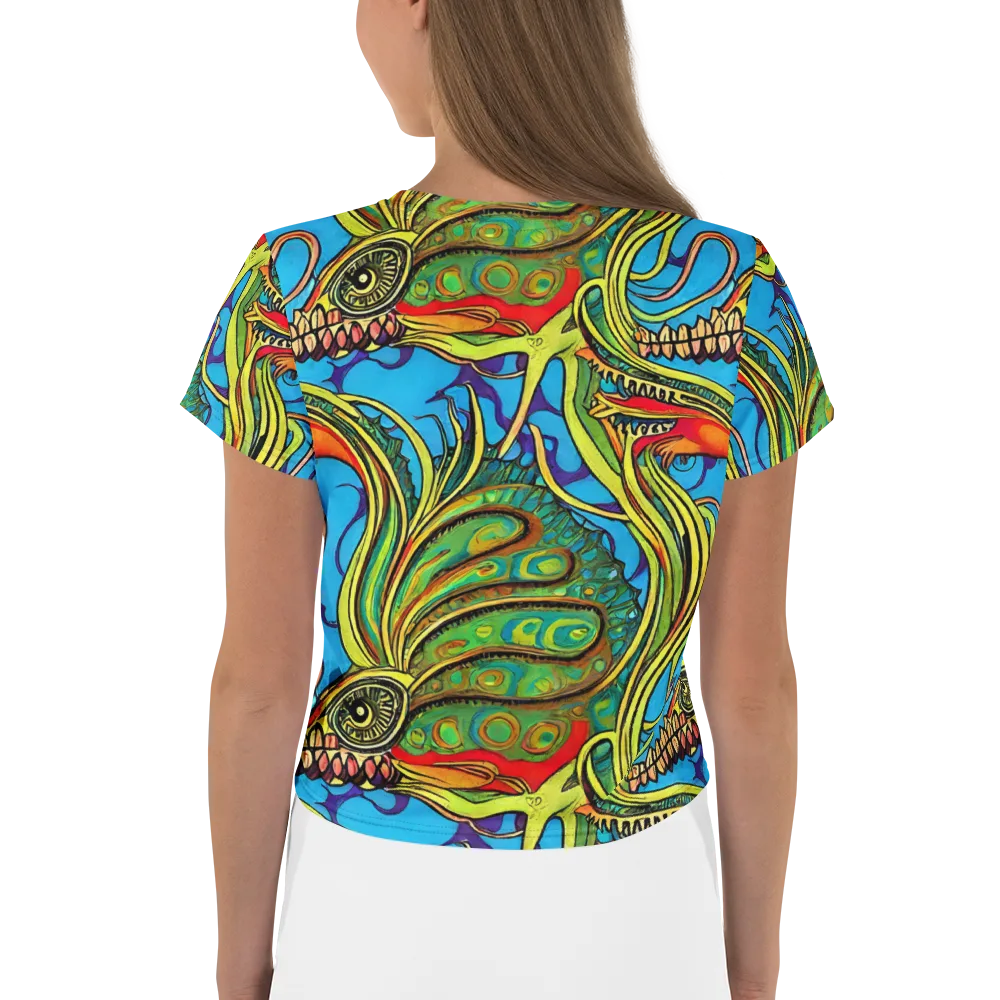 Psychedelic, Ettore Tito on Crop Tee — Back