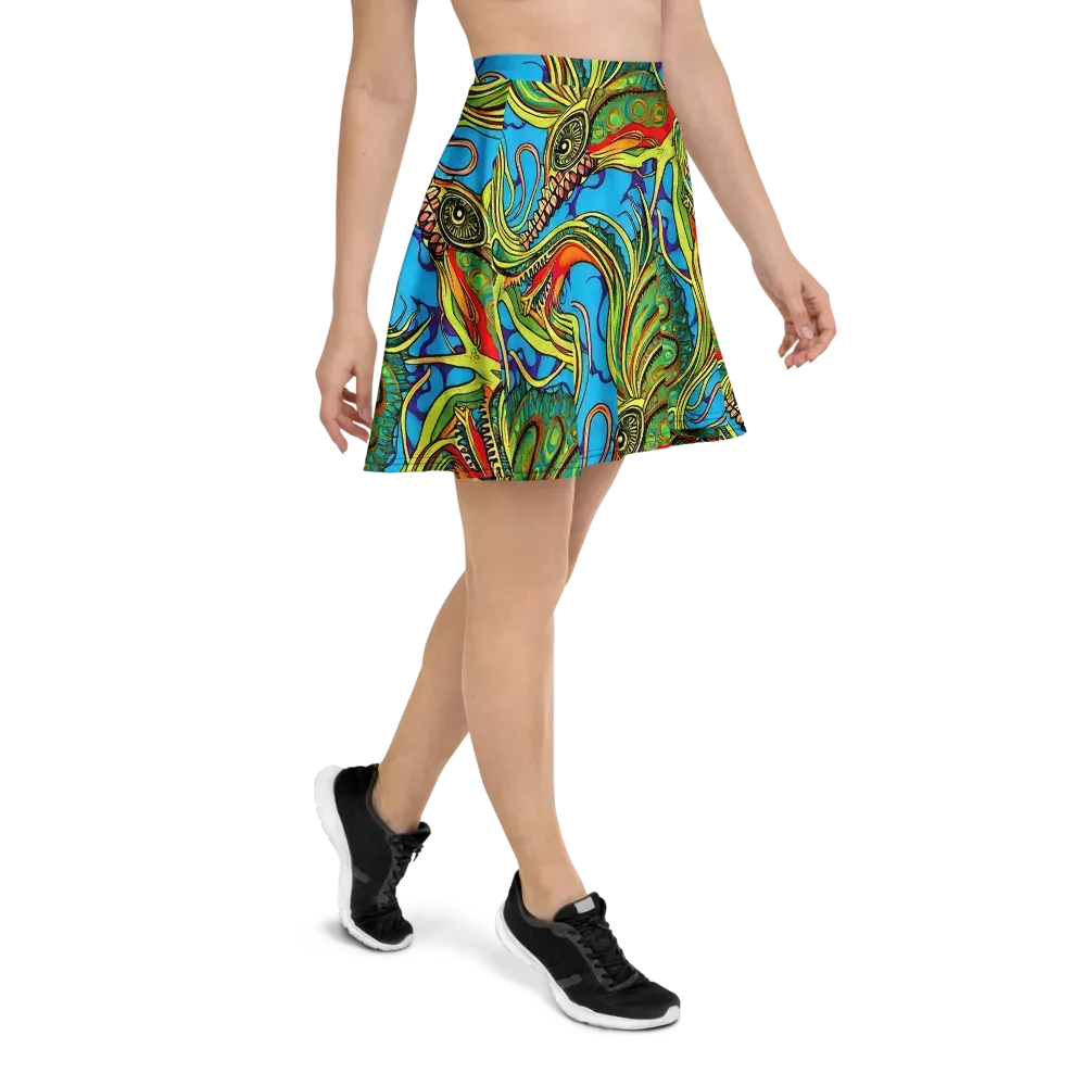 Psychedelic, Ettore Tito on Skater Skirt — Right