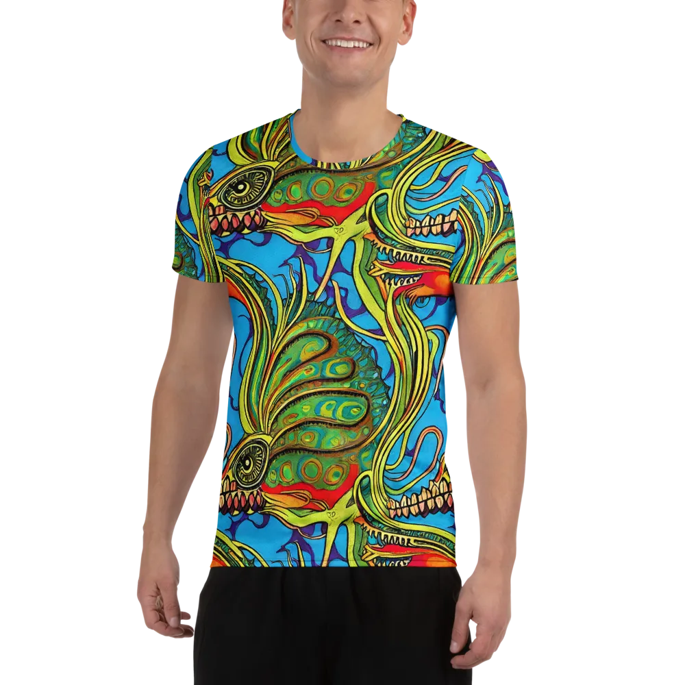 Psychedelic, Ettore Tito on Men's Athletic T-Shirt — Front
