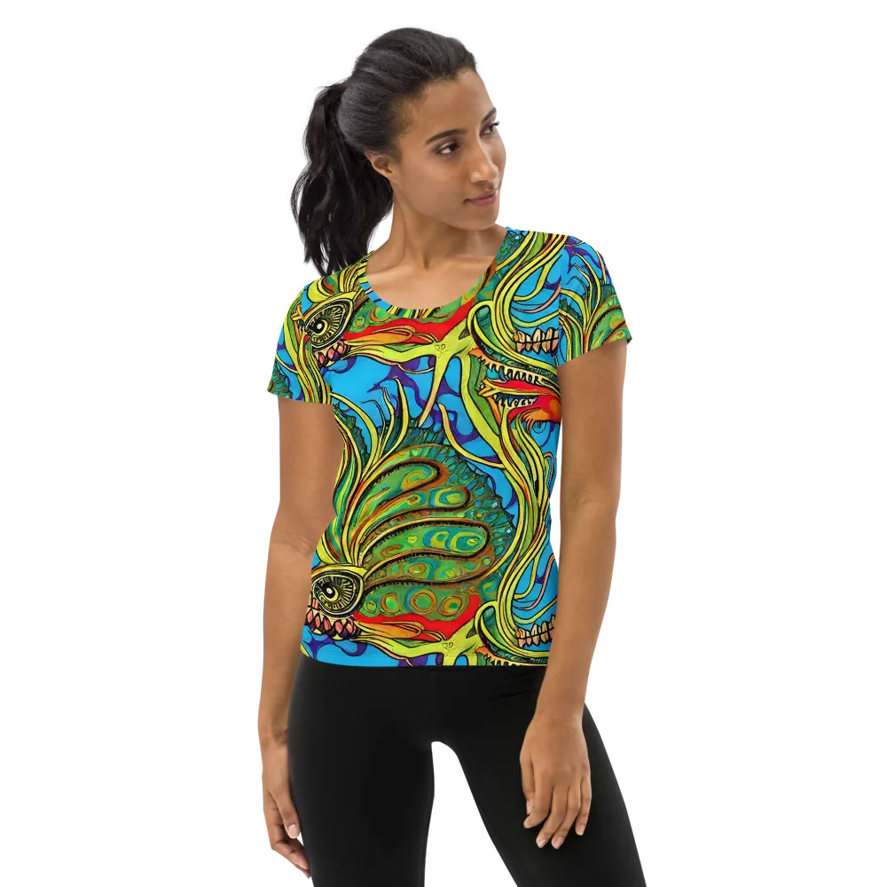 Psychedelic, Ettore Tito on Women's Athletic T-Shirt — Front