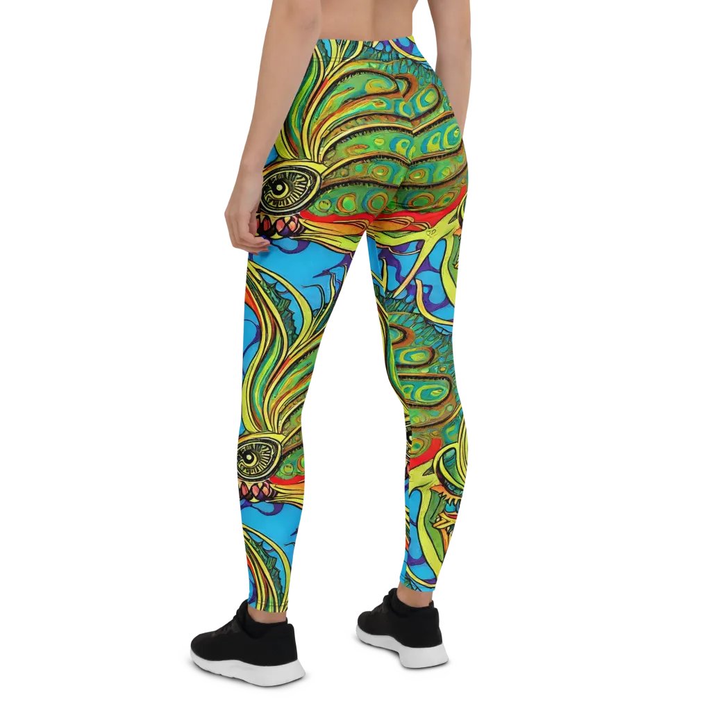 Psychedelic, Ettore Tito on Leggings — Back