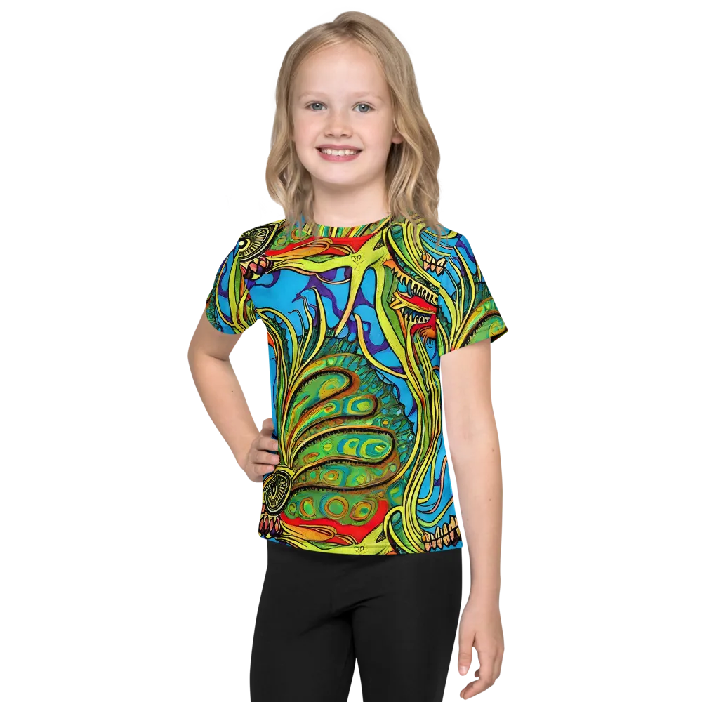 Psychedelic, Ettore Tito on Kids Crew Neck T-Shirt — Front