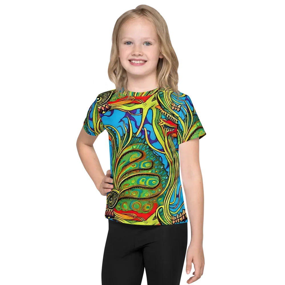 Psychedelic, Ettore Tito on Kids Crew Neck T-Shirt — Front