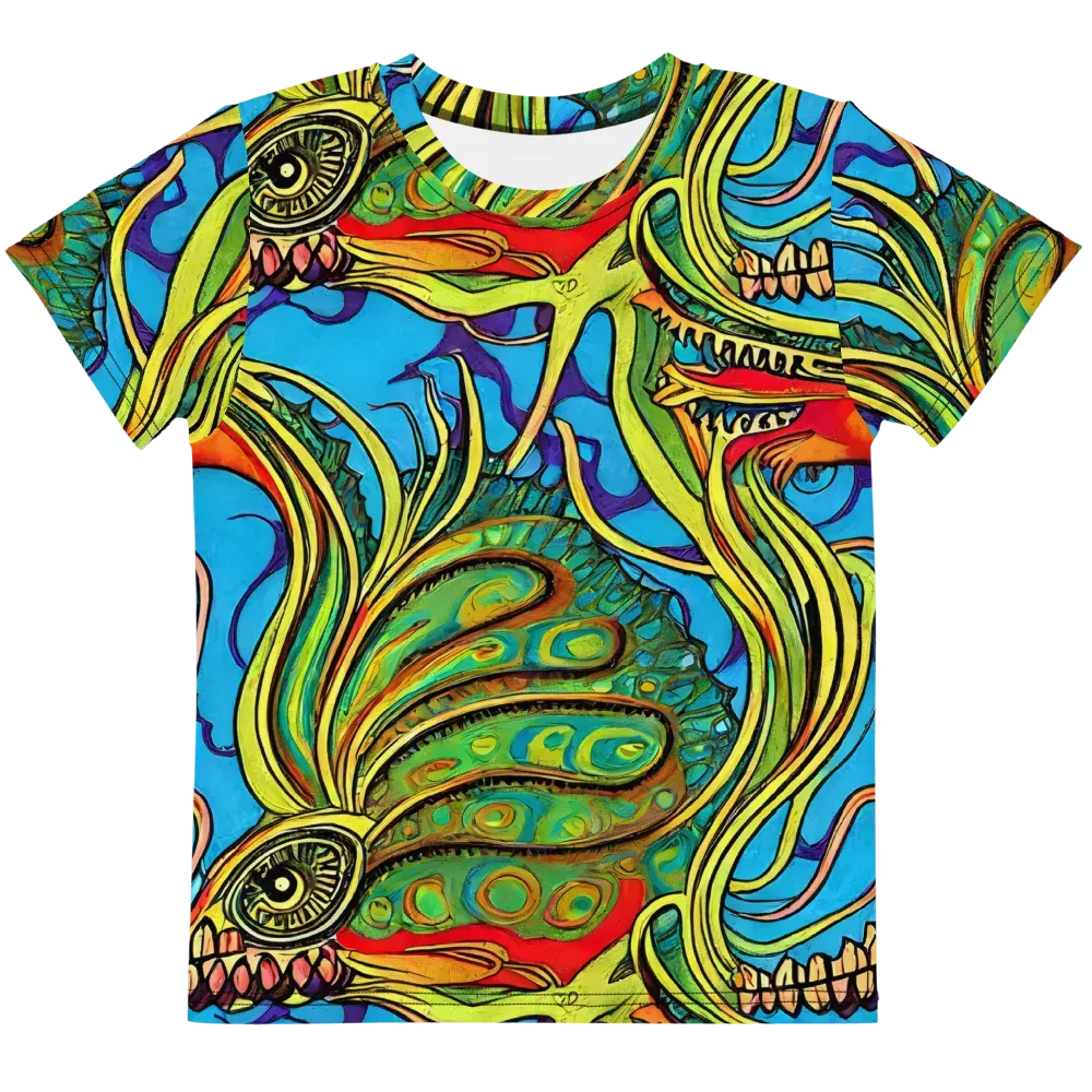 Psychedelic, Ettore Tito on Kids Crew Neck T-Shirt — Front