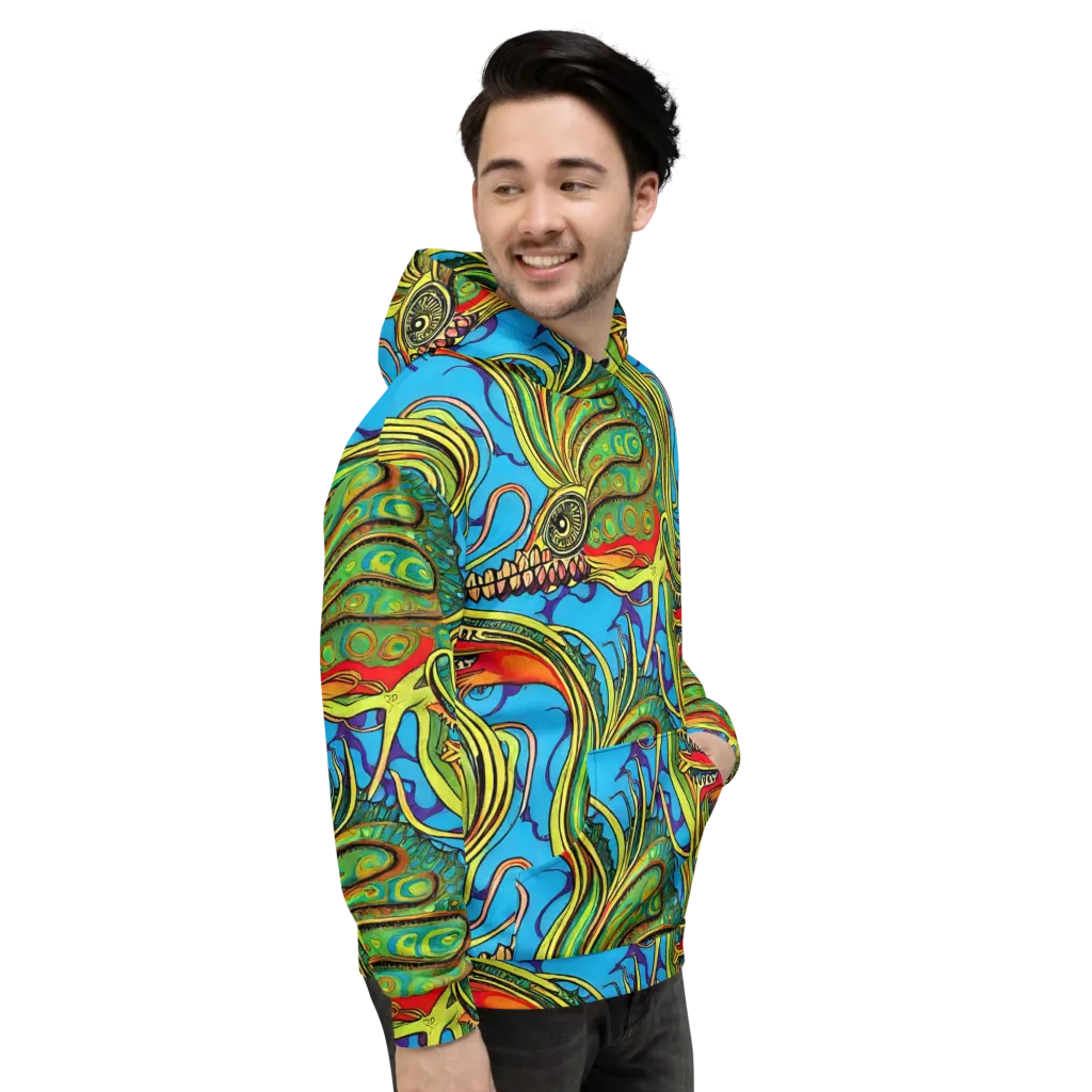 Psychedelic, Ettore Tito on Hoodie — Right