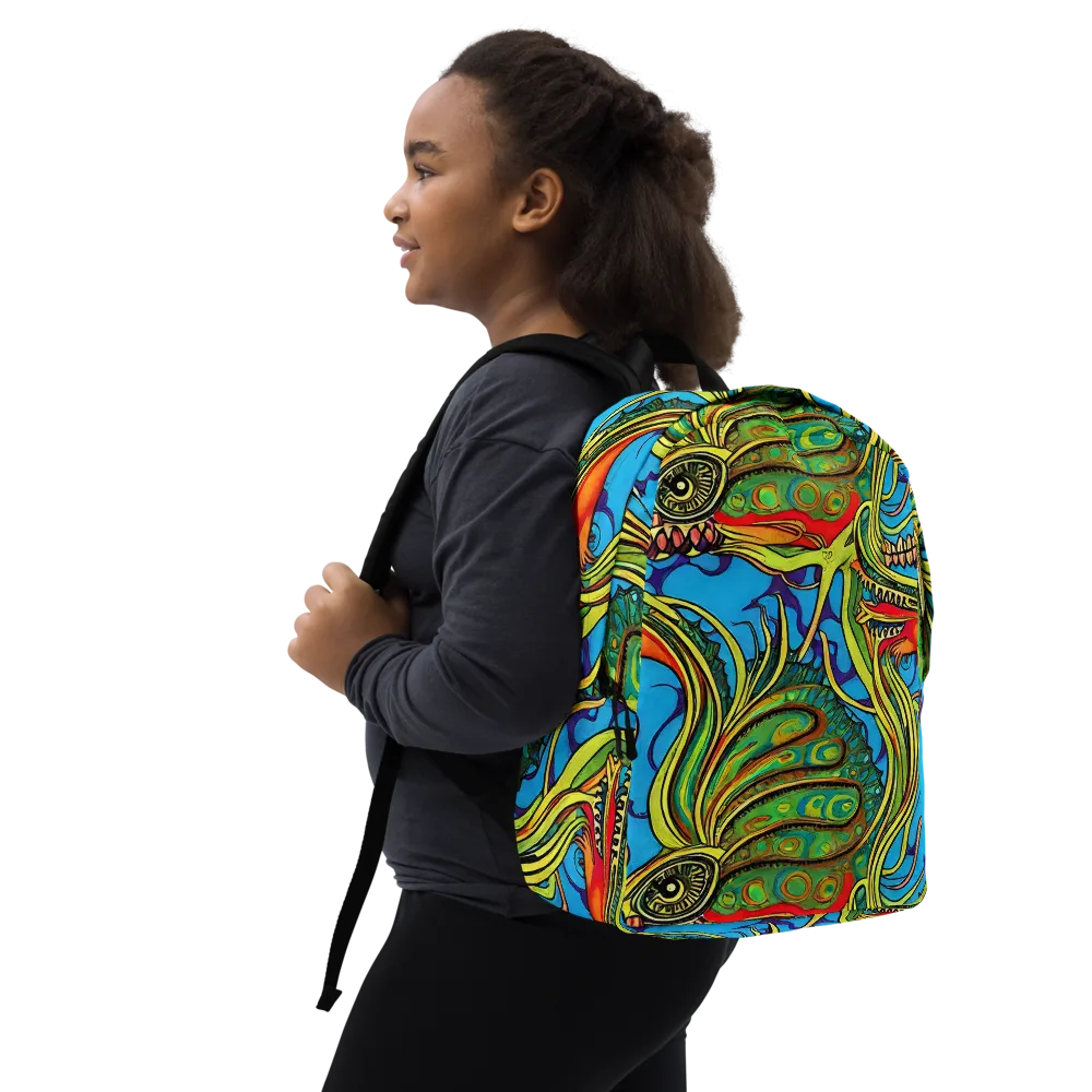 Psychedelic, Ettore Tito on Minimalist Backpack — Right Front