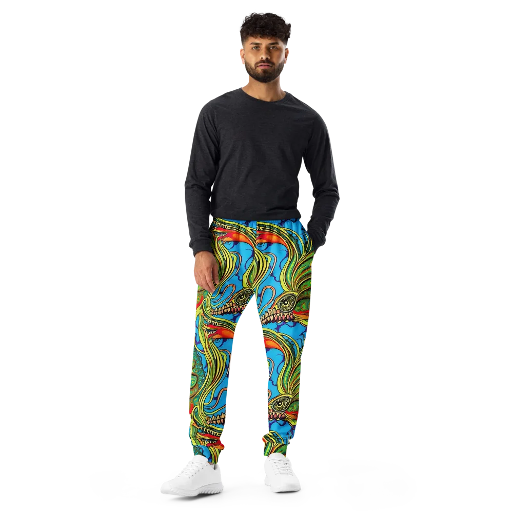 Psychedelic, Ettore Tito on Men's Joggers — Front
