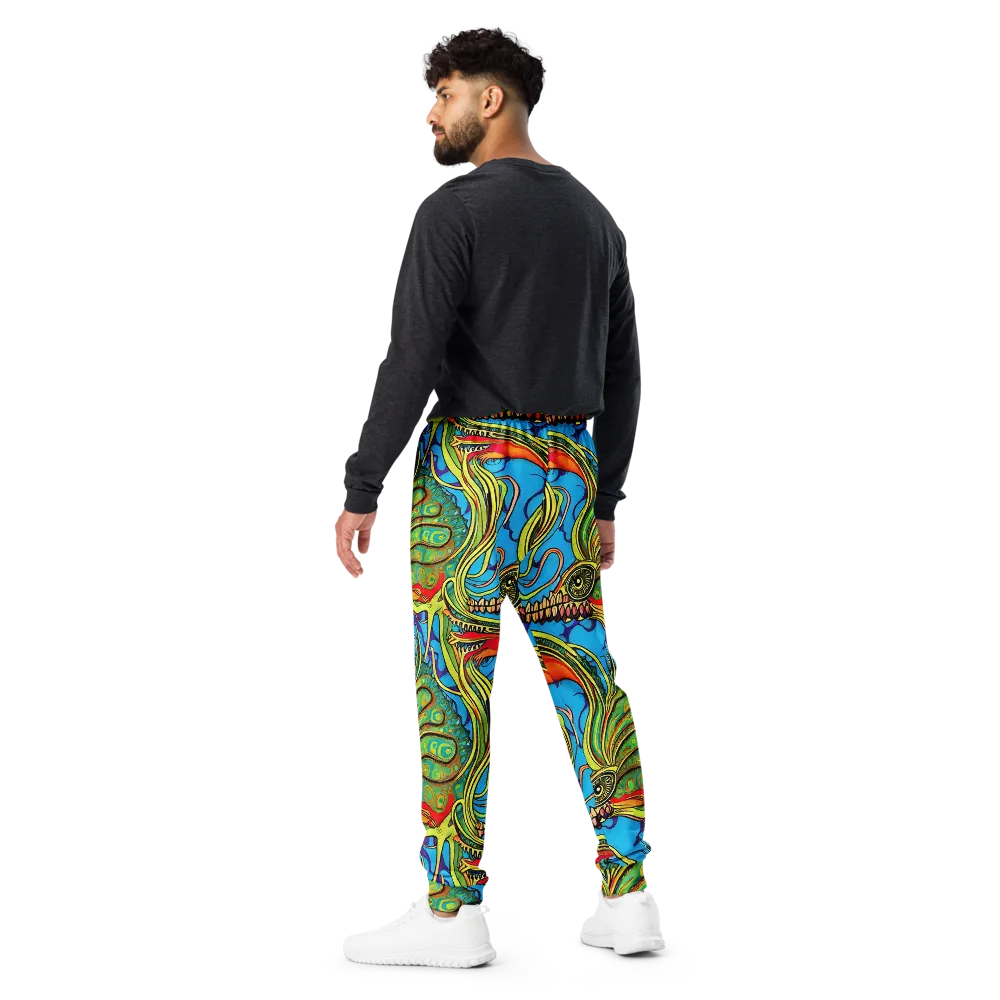 Psychedelic, Ettore Tito on Men's Joggers — Back