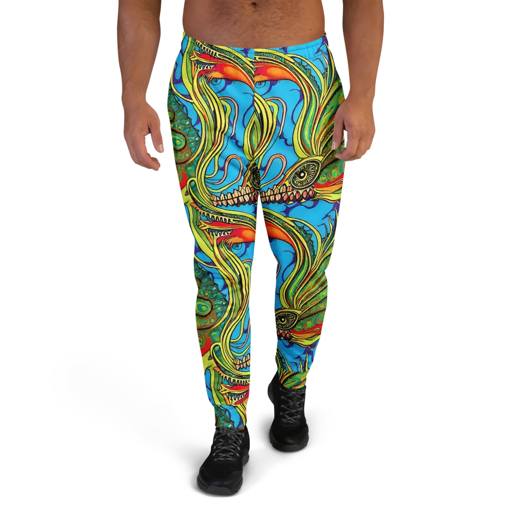 Psychedelic, Ettore Tito on Men's Joggers — Front