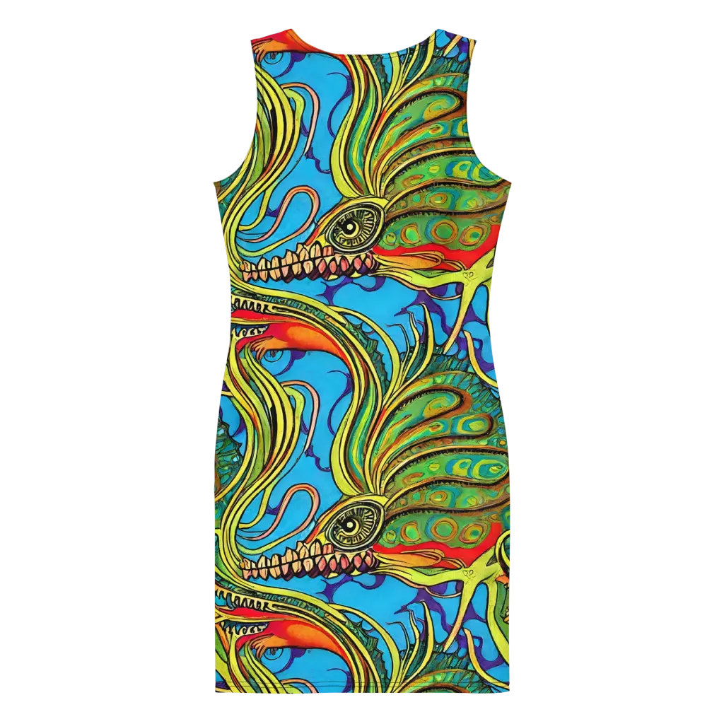 Psychedelic, Ettore Tito on Bodycon Dress — Back