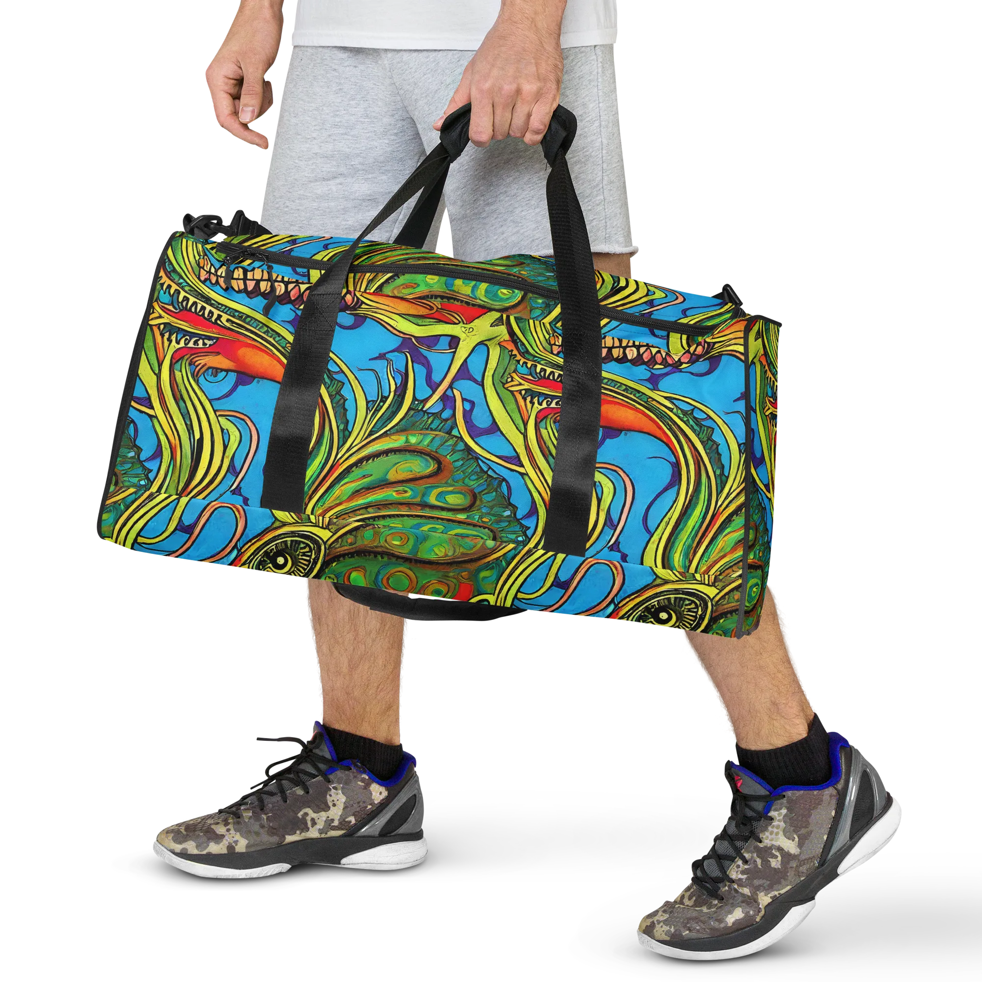 Psychedelic, Ettore Tito on Duffle Bag — Front