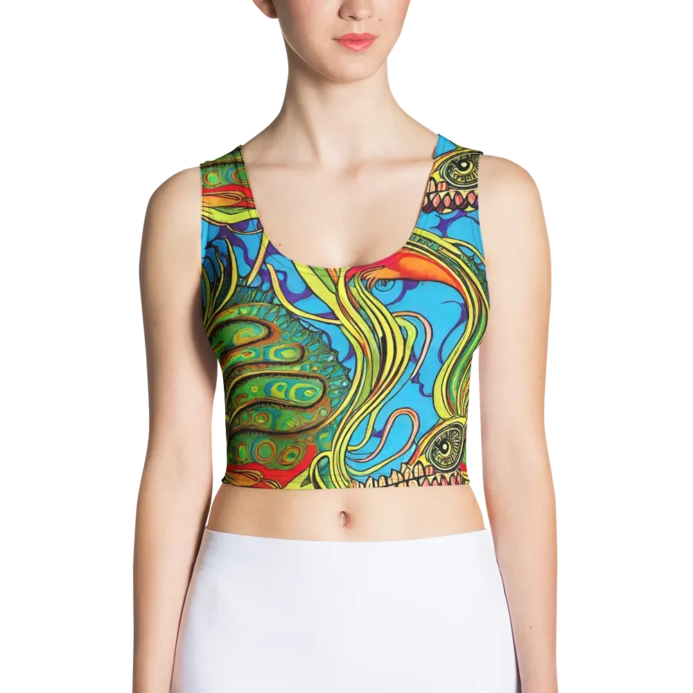 Psychedelic, Ettore Tito on Crop Top — Front