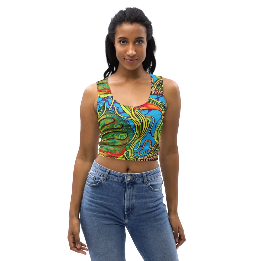 Psychedelic, Ettore Tito on Crop Top — Front