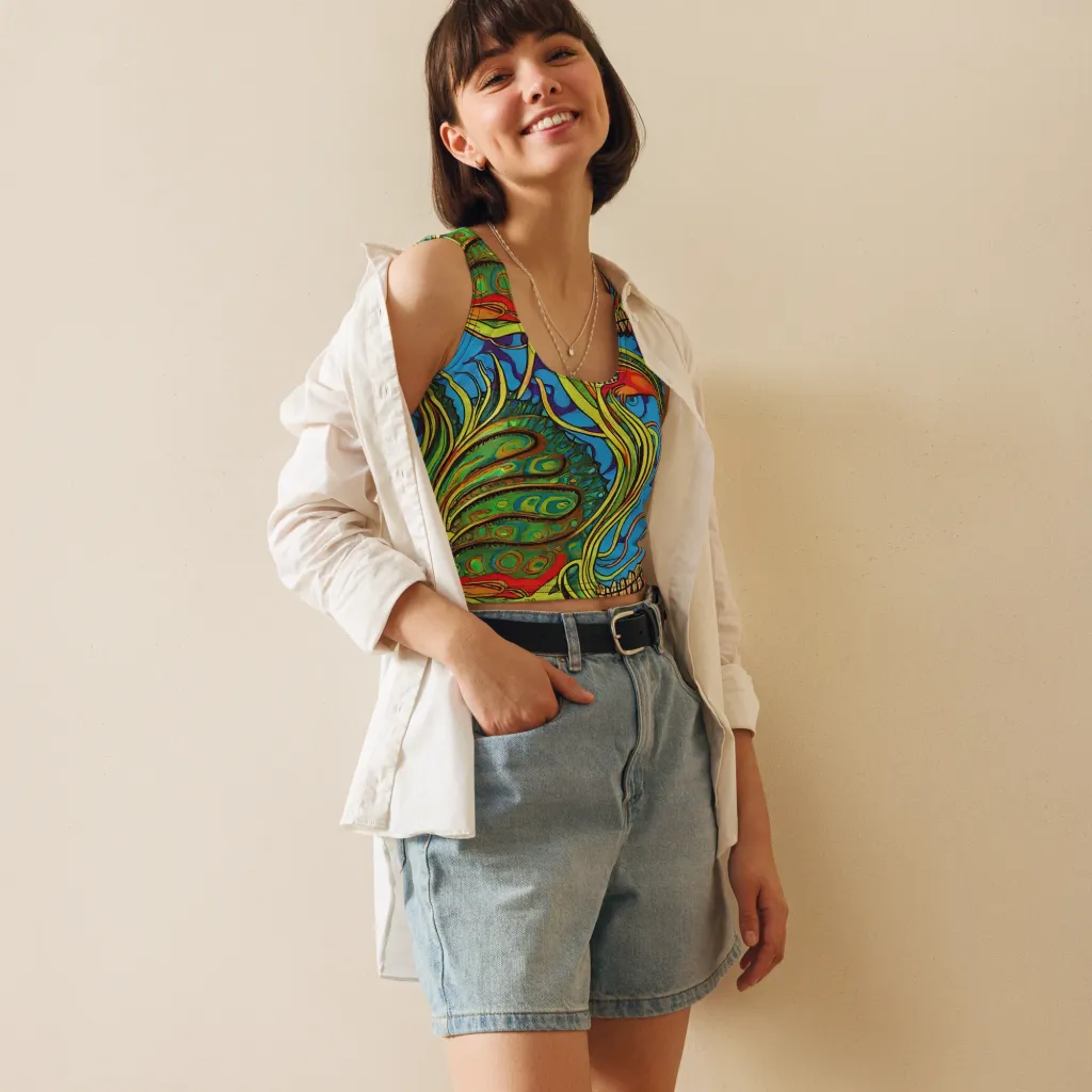Psychedelic, Ettore Tito on Crop Top — Front