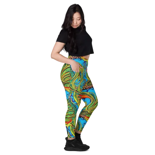 Psychedelic, Ettore Tito on a Leggings with Pockets