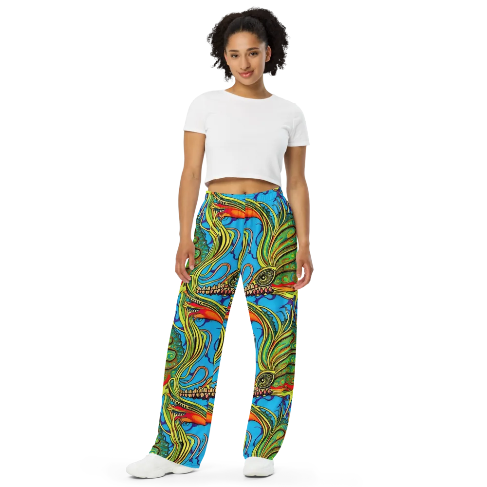 Psychedelic, Ettore Tito on Wide-Leg Pants — Front