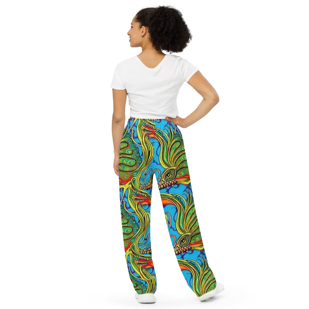Psychedelic, Ettore Tito on Wide-Leg Pants — Back