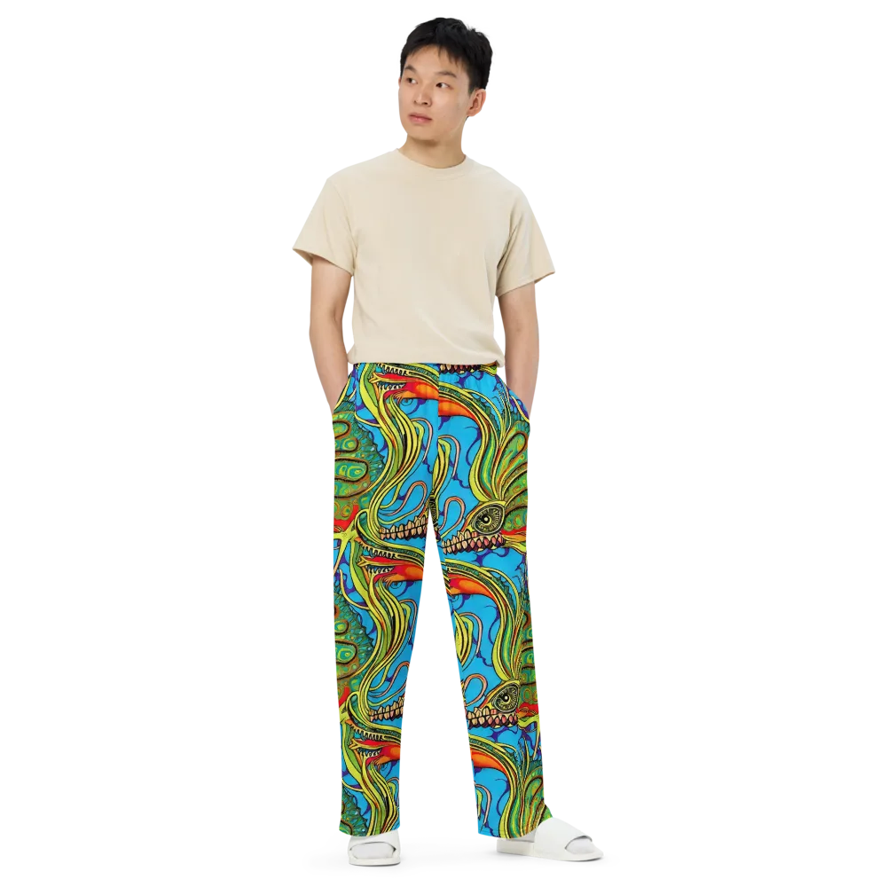 Psychedelic, Ettore Tito on Wide-Leg Pants — Front