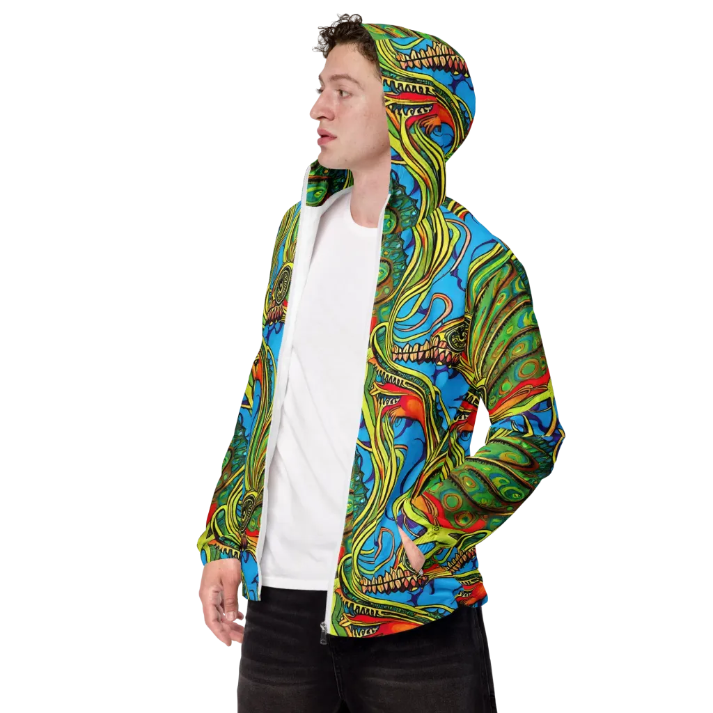 Psychedelic, Ettore Tito on Men's Windbreaker — Left Front