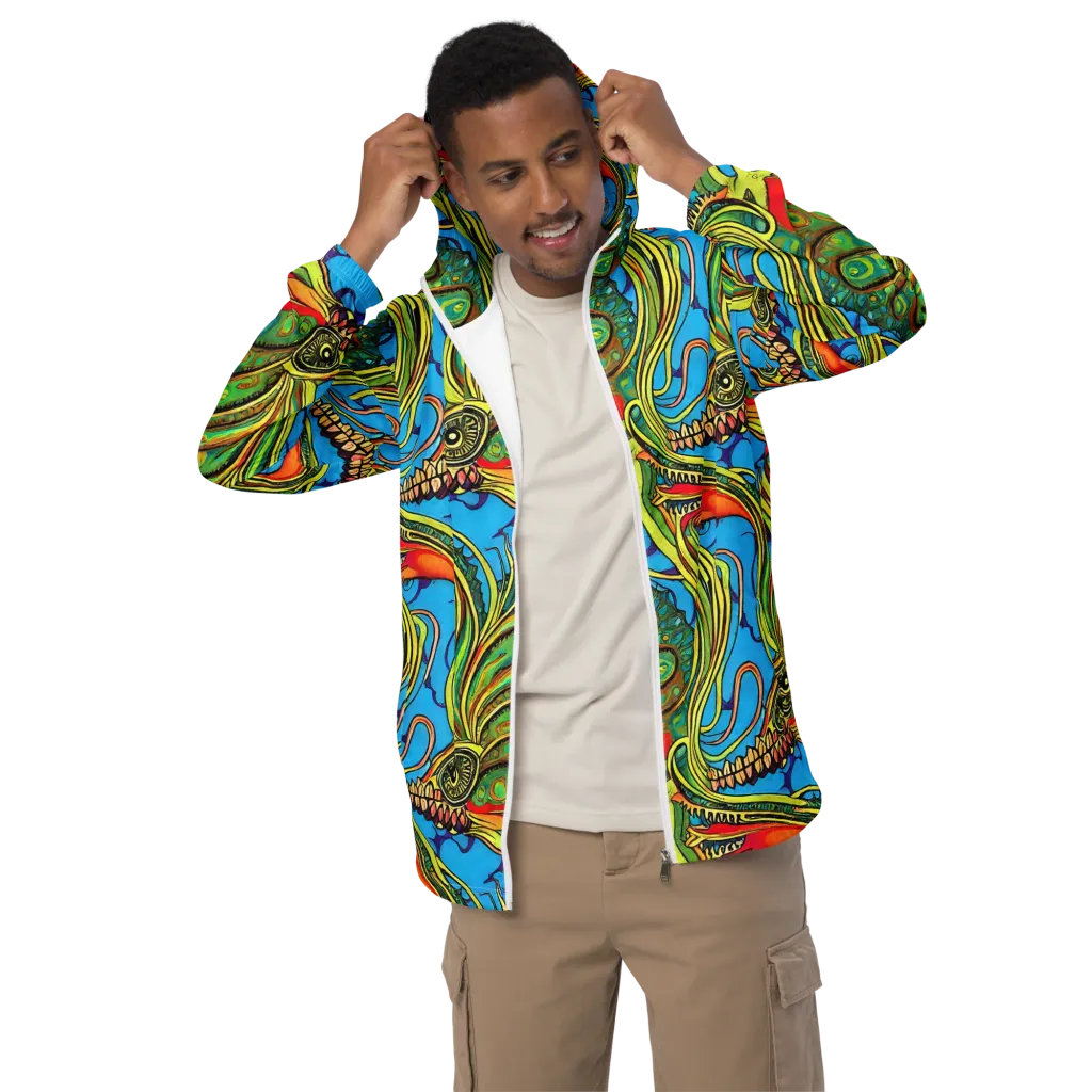 Psychedelic, Ettore Tito on Men's Windbreaker — Front