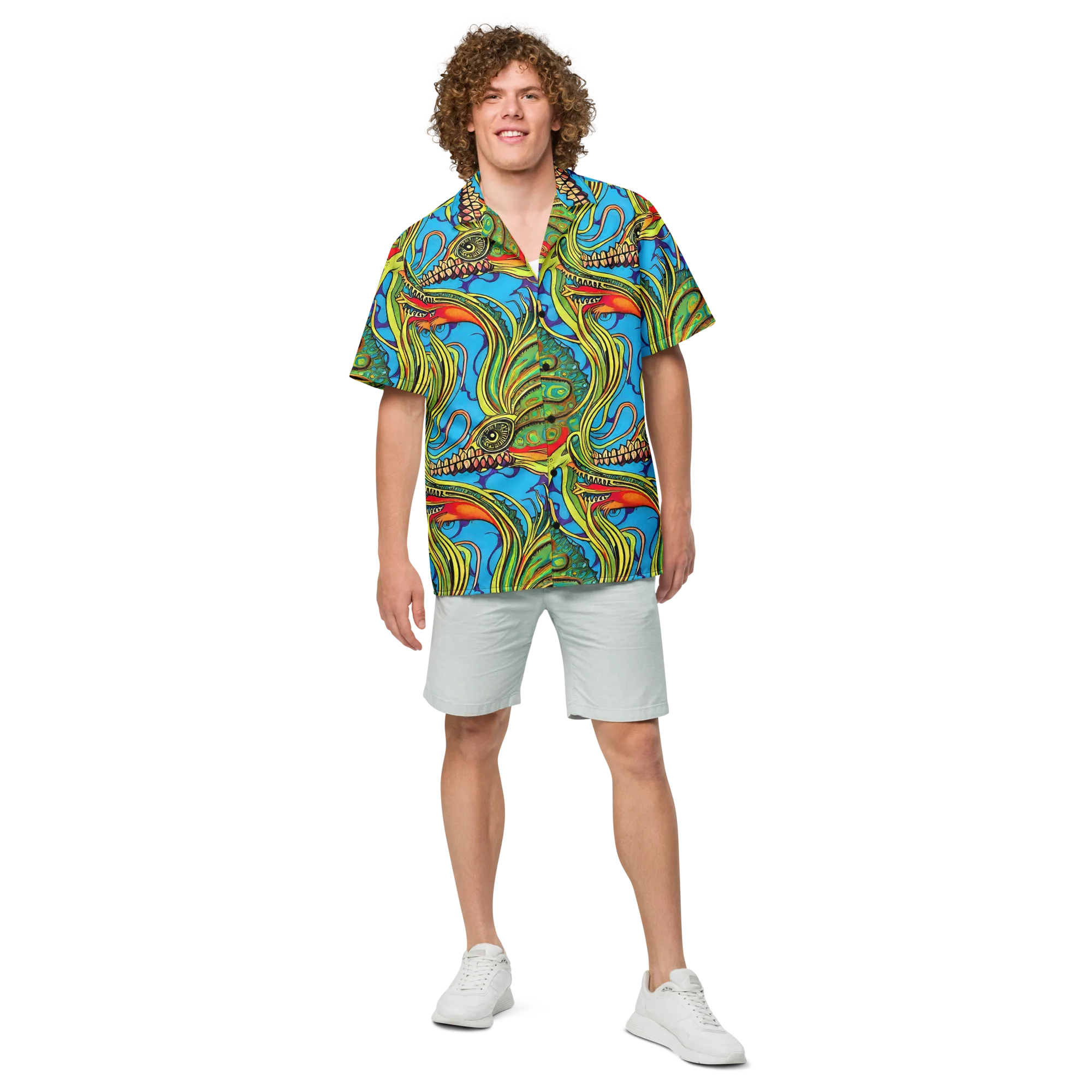 Psychedelic, Ettore Tito on Button Shirt — Front