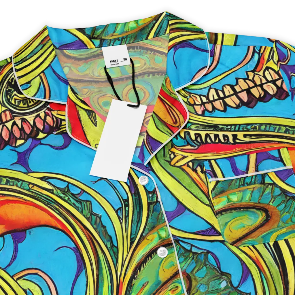 Psychedelic, Ettore Tito on Women's Short Sleeve Pajama Top — Product details