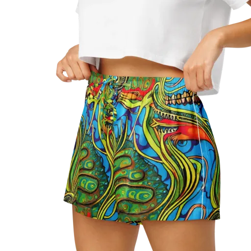 Psychedelic, Ettore Tito on a Women's Pajama Shorts
