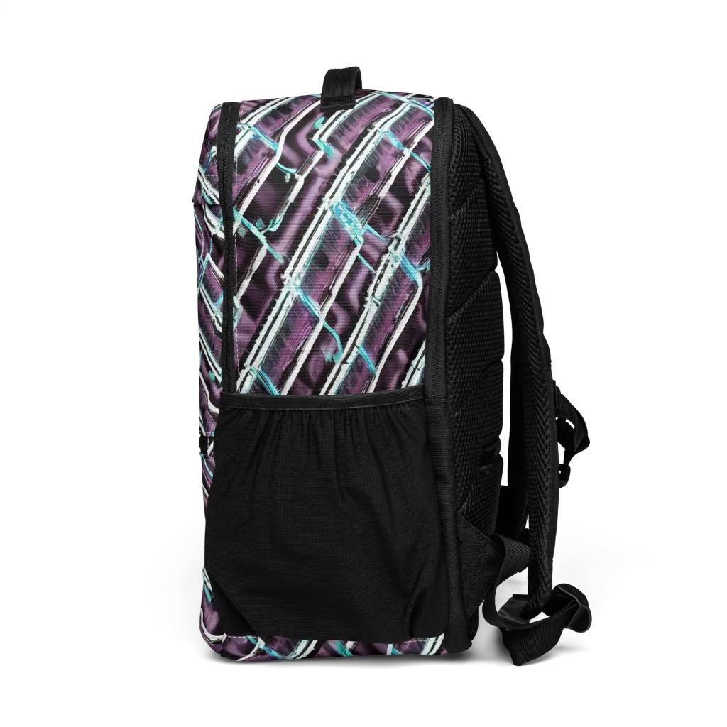 Trendy, Fashionable, Optical Illusion on Utility Backpack — Left
