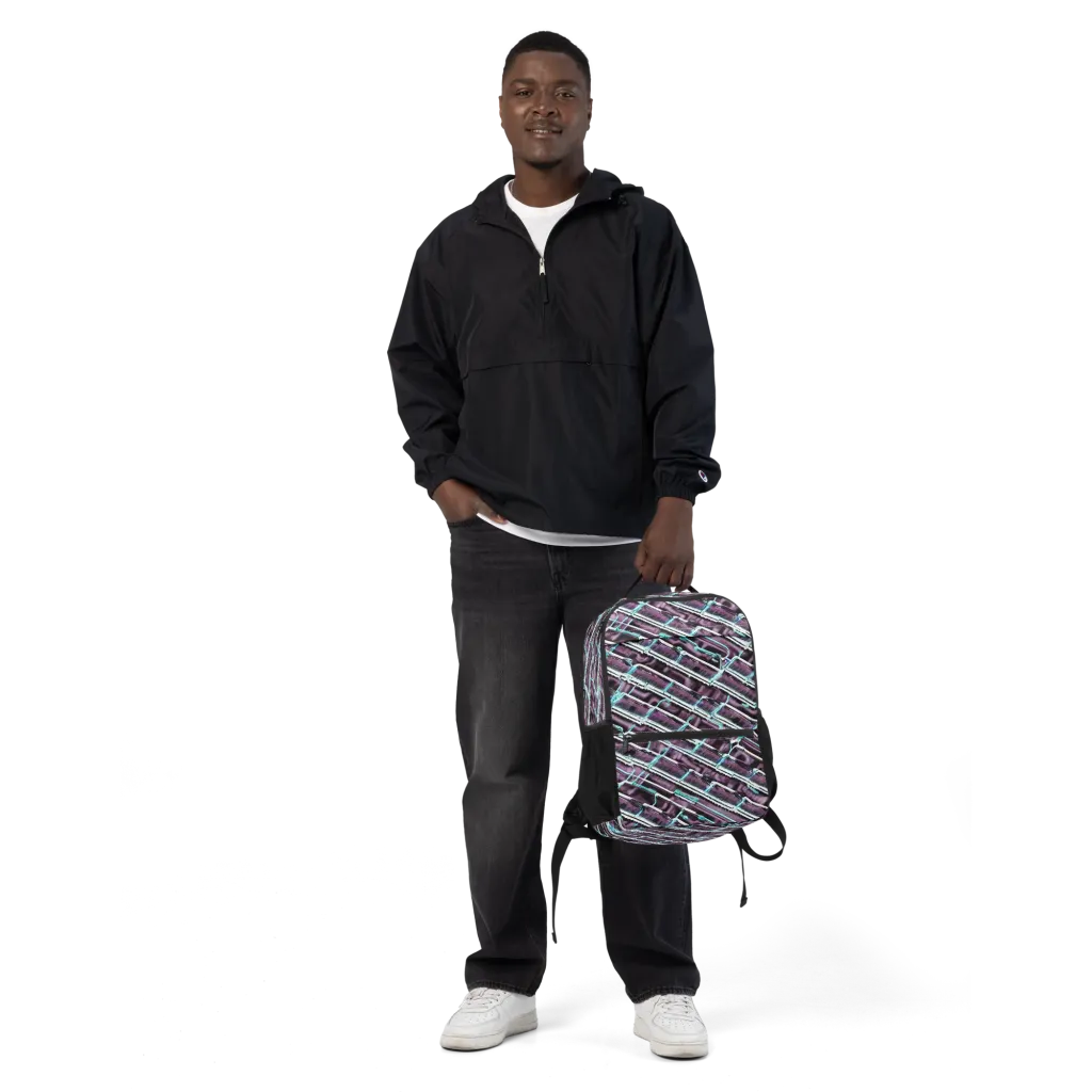 Trendy, Fashionable, Optical Illusion on Utility Backpack — Front