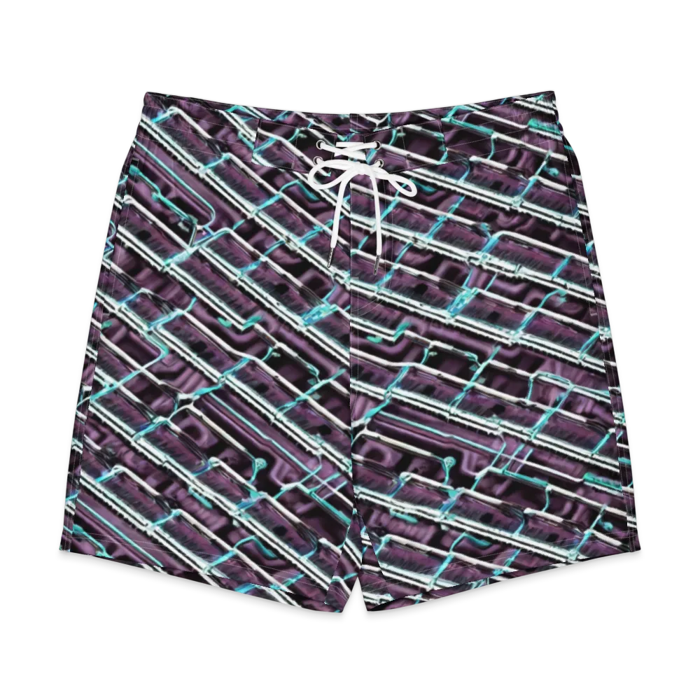 Trendy, Fashionable, Optical Illusion on Men's Board Shorts — Front